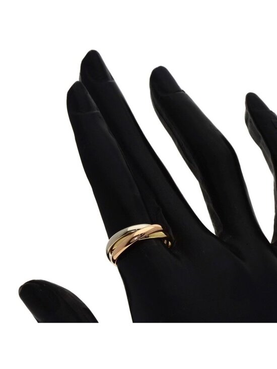 Cartier Trinity SM 50 Ring 18k Yellow Gold 18k White Pink - Picture 6 of 7